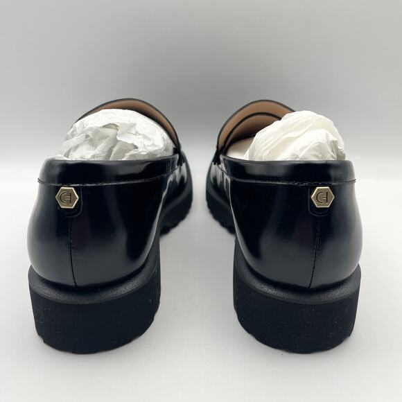 Cole Haan Womens Geneva Leather Loafer US 8.5 B EU 39 Black Lugged NIB - Picture 10 of 13
